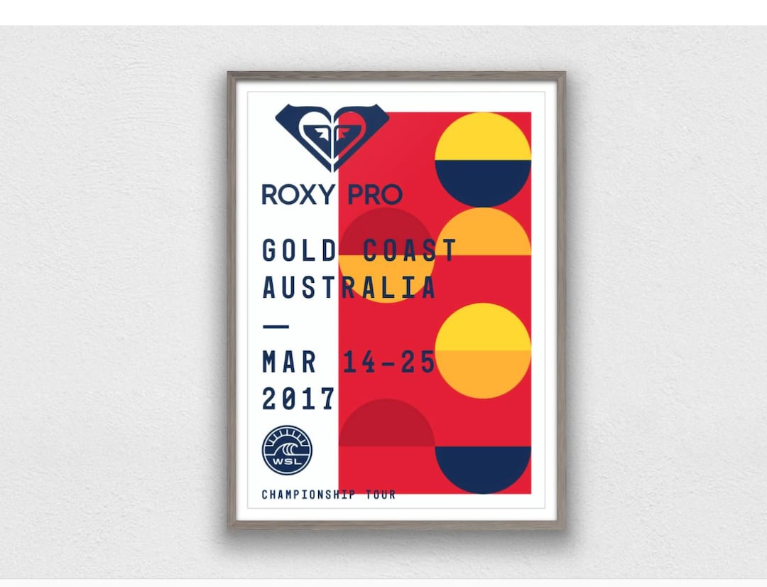 2017 ROXY PRO Print Gold Coast Australia Surfing Poster Etsy