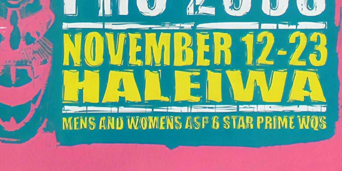 2008 REEF HAWAIIAN PRO Surf Competition Poster - Surfing