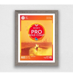 2015 ROXY PRO Gold Coast Surfing Competition Print - Surfing Poster