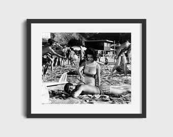 VINTAGE SURFING Photo - Black & White Surf Photo, Surfing Poster, Surfing print, Surfing Wall Art, Surfing decor