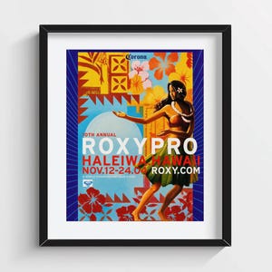 Vintage Roxy Surf Poster - Etsy