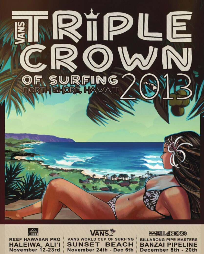 希少 Vans triple crown ヘザーブラウン ポスター surf Heather Brown — Club of the Waves