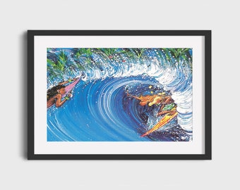 Vintage Surfing Poster Druck - Retro Surf Art (Digitaler Download)