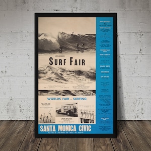 1962 BEACH BOYS Concert Poster - Surfing Poster