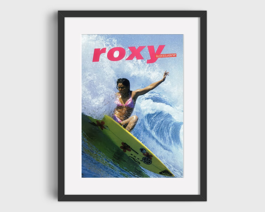ROXY Surfing Competition Print - Digital Download, Printable Art, Vintage Surfing Poster, Retro Surf Poster
