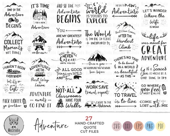 Download Adventure Quotes SVG Cut File Bundle Deal Travel Adventure ...