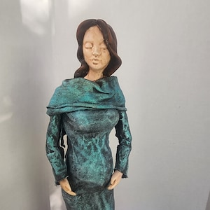 Mixed Media art  - Powertex -Pregnant women - Figurine - Sculpture - Mother&#39;s day gift- Christmas gift- gift for wife