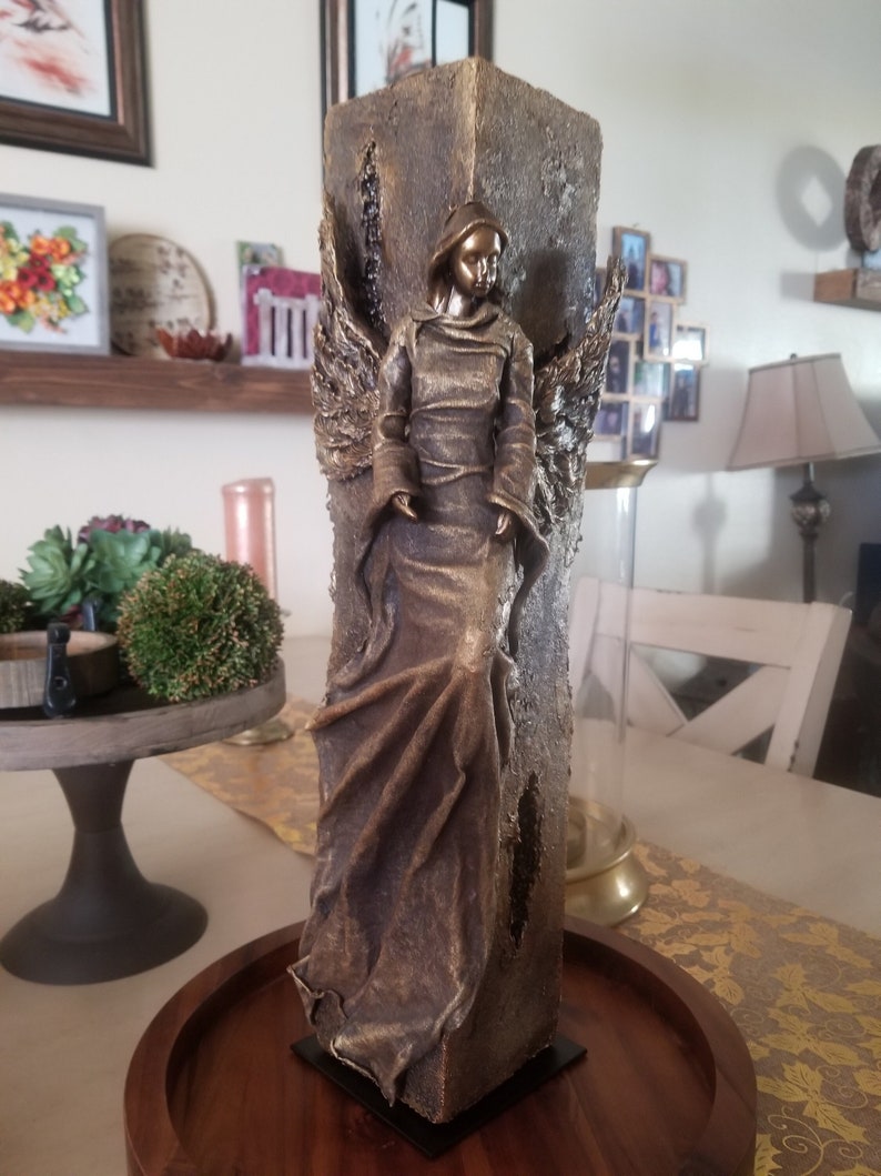Gold Candle holder with Angel - candlestick - candleholder - p Gold Candle holder with Angel - candlestick - candleholder - p