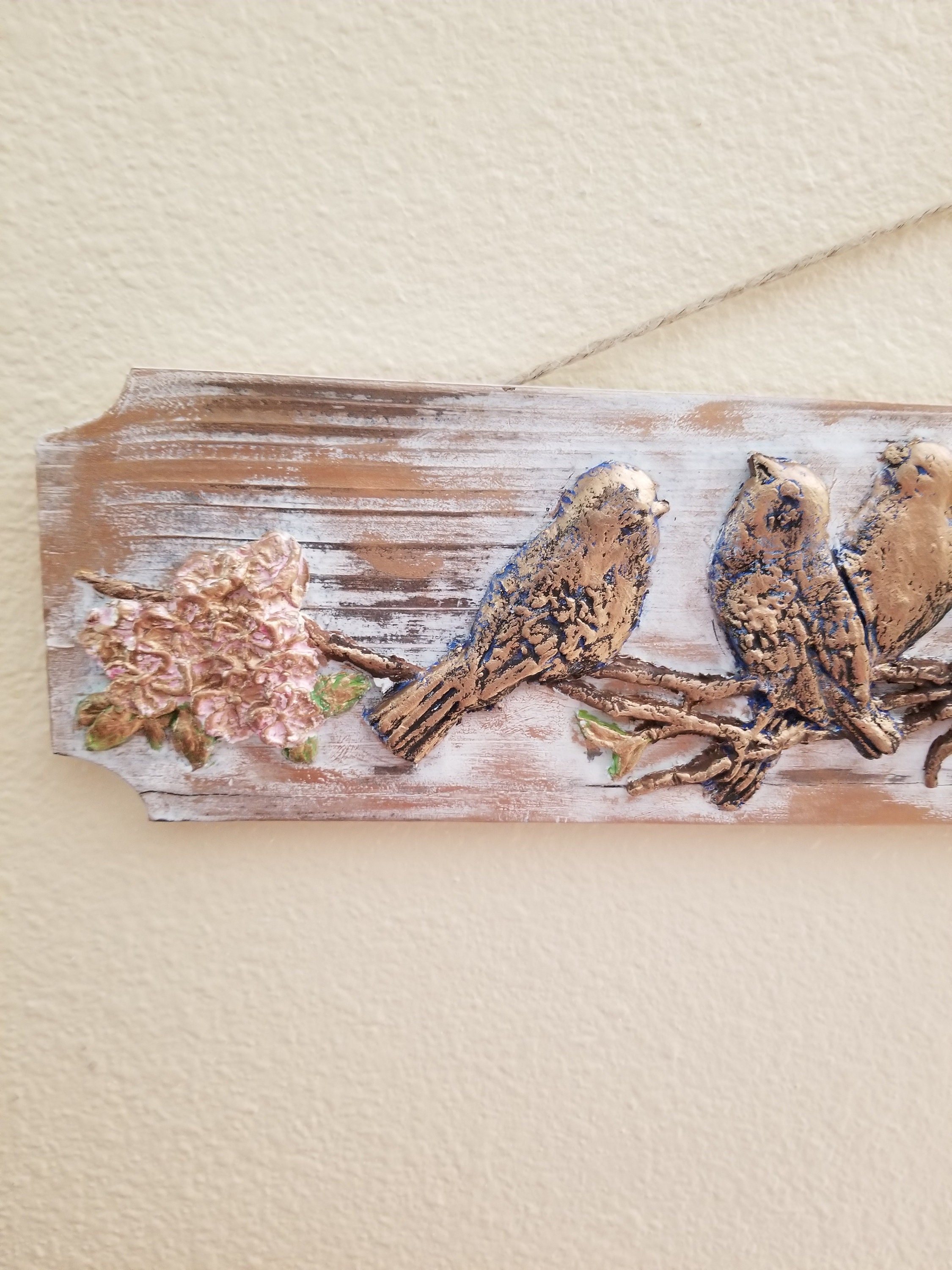 Birds Mixed Media Wall Decor Rustic Decor Farmhouse Etsy