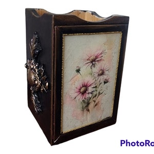 Decoupage box   - Vintage decoration - table top - Baroque decor - Christmas - Birthday - Easter gift - wood box - kitchen box
