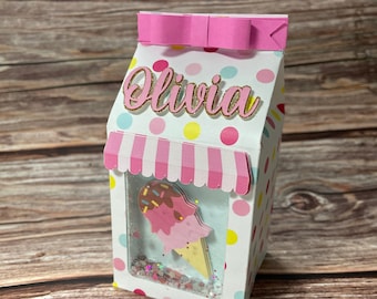 Ice Cream Favor Box, Shaker, Sommerparty, Eiscreme-Party 6er Set