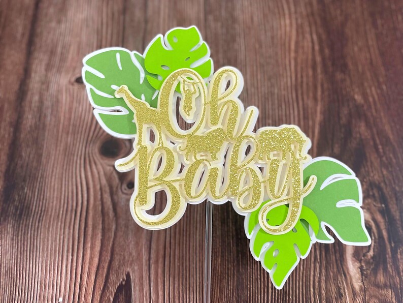 Jungle Oh Baby Cake Topper Safari Baby Shower Cake Topper Jungle Safari Animals Topper Jungle Wild One Topper Jungle sign