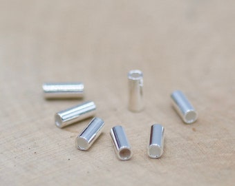 2mmx5mm Steling Silver Tube Connector, Silver Jewelry Components, Small Silver Tube, Silver Supplies, Small Silver Jewelry Findings