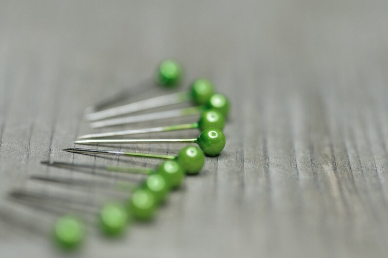 100pics Small 22mm Pins Hat Making Findings Boutonniere Pins Craft Supplies Green Corsage Pins Decorative Pins Wedding Bouquet Findings