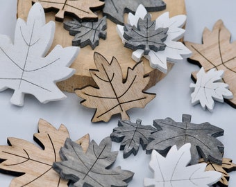 18pics Autumn Maple Leaves 3 sizes, Mix 3 colours, Fall Home Decor, Wooden Rustic House Warming, Autumn Leaves Ornaments, Wooden Maple Leaf