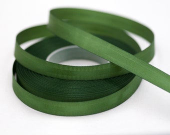 Forest Green Rib Weave Ribbon 12mm 25yard Satin Grosgrain Premium Quality Double Faced Ribbon, Full Roll 23m, Wedding Ribbon Florist Ribbon