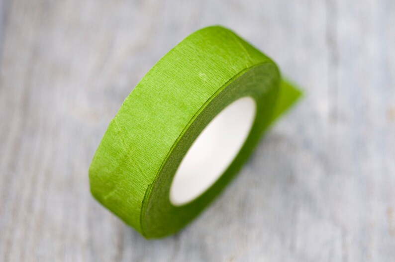 25mm Florist Tape Green Whtie Floral Stem Tape Flower Tape Etsy