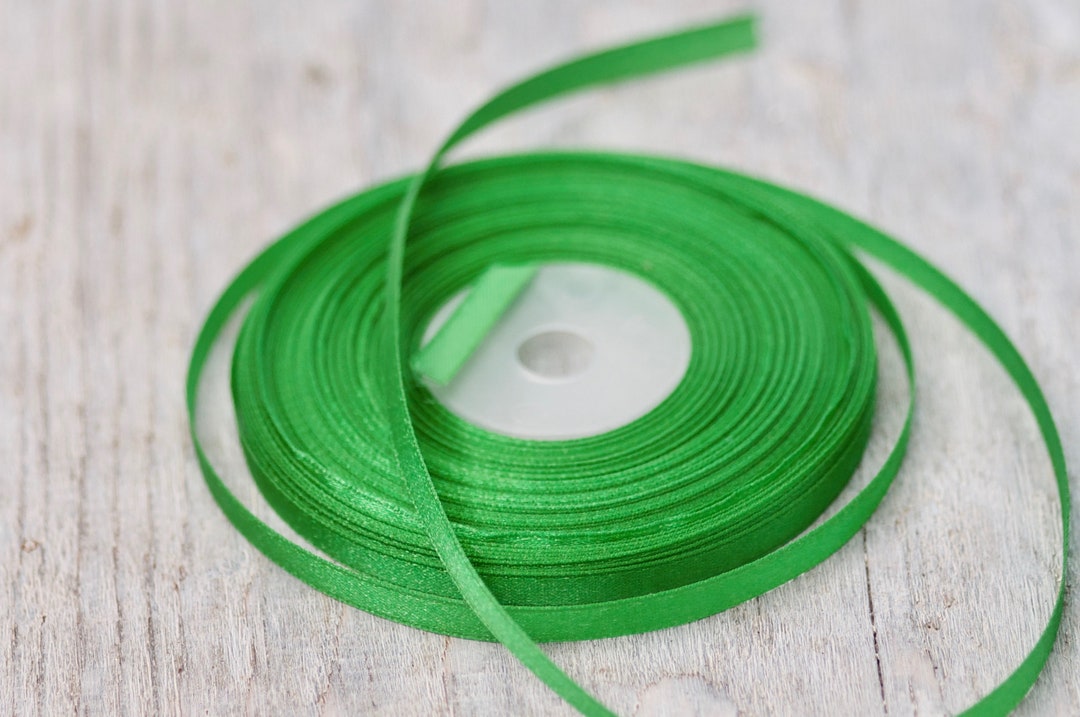 Sweetgrass Ribbon 6mm Satin Ribbon Grass Green Ribbon Wedding Supply Florist Ribbon ...