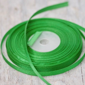 6mm Emerald Green Ribbon Satin Ribbon Forest Green Skinny Ribbon Ribbon  Wedding Supply Craft Supply Bouquet Dark Green Ribbon Floral Ribbon 