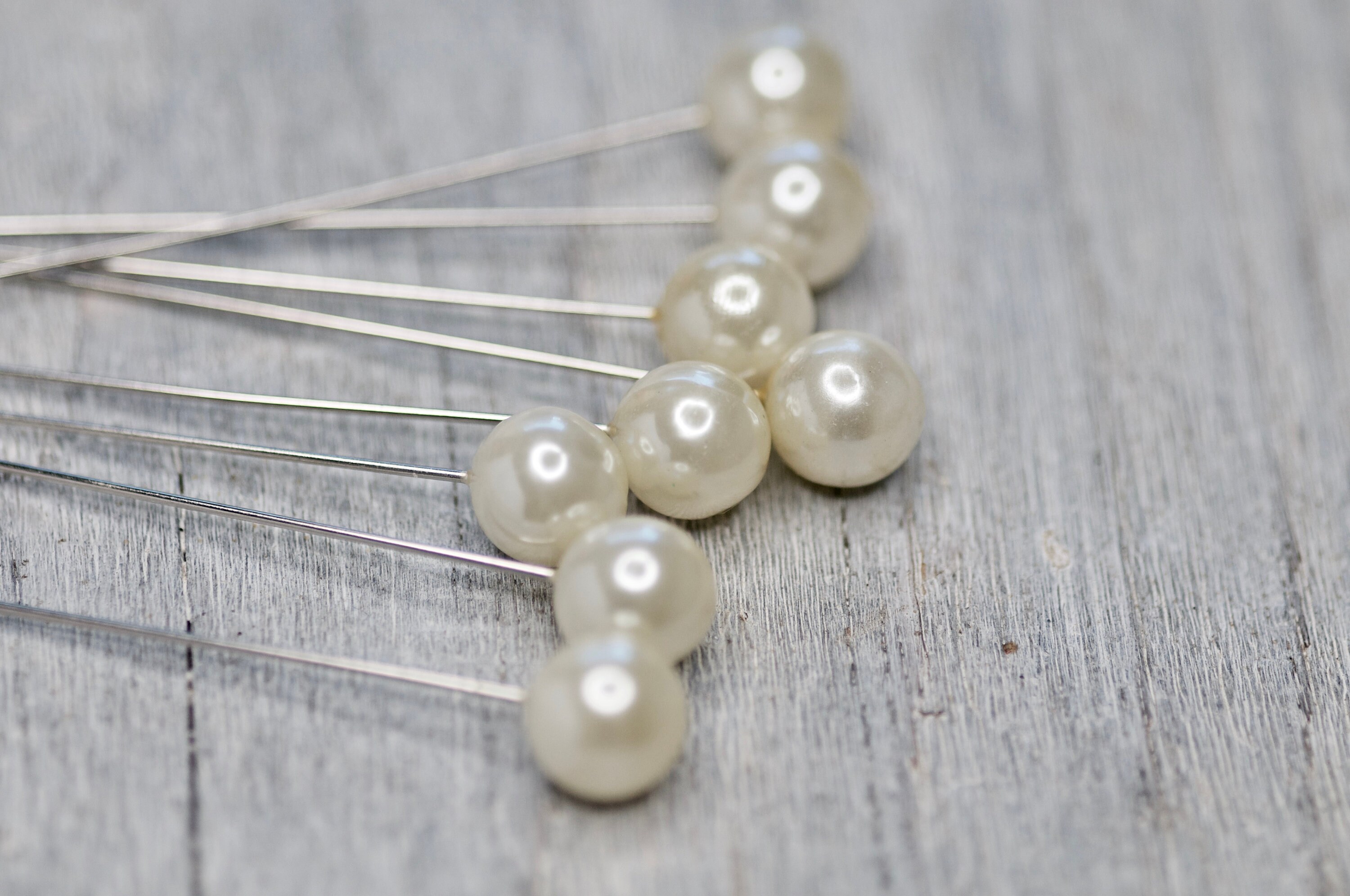 Large Pearl Ivory Corsage Pins 10mm Head, Decoration Pins, Wedding