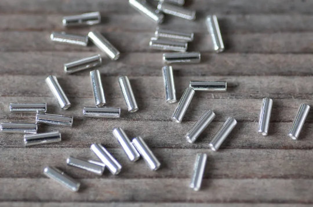 Sterling Silver Tubes 5mmx2.3mm Jewelry Connectors Silver Beads Modern