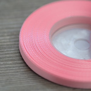 Roze 6 mm satijnen lint Bruiloftsaanbod 35 meter Ambachtelijk lint Bloemenboeketlint Dun lint Cadeauverpakkingsaanbod Bruiloft decoratief lint