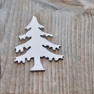 10pics White Wooden X-mas Trees Decor, Natural Rustic Craft CHristmas Trees, Scrapbooking X-mas Tree Shapes, Rustic Christmas Decorations image 6