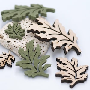 Wooden Oak Leaves – Set of 18 | Fall Craft Shapes in 2 Colors | 3 Sizes (Large, Medium, Small) | Autumn Decor, DIY Projects, Scrapbooking