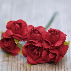 Red Roses 3cm Fake White Flowers, Red Craft Roses, Wreath Flowers, Artificial Roses, Home Decor, DIY Craft Supplies, Wedding Decor