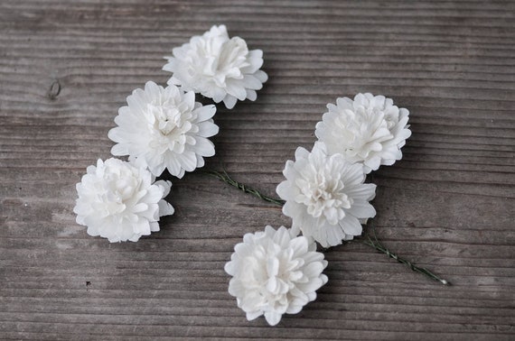 White Craft Flowers Paper Flowers Decorative Flowers Head Crown Flowers Artificial Flowers Costume Flowers Wreath Roses White Small Flowers