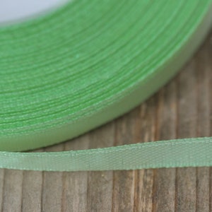 Mintgroen 6 mm dun satijnen lint 35 meter bruidsboeket lint Craft Supply Lente decoratief lint Bloemist Supply Bruiloft Decor Lint
