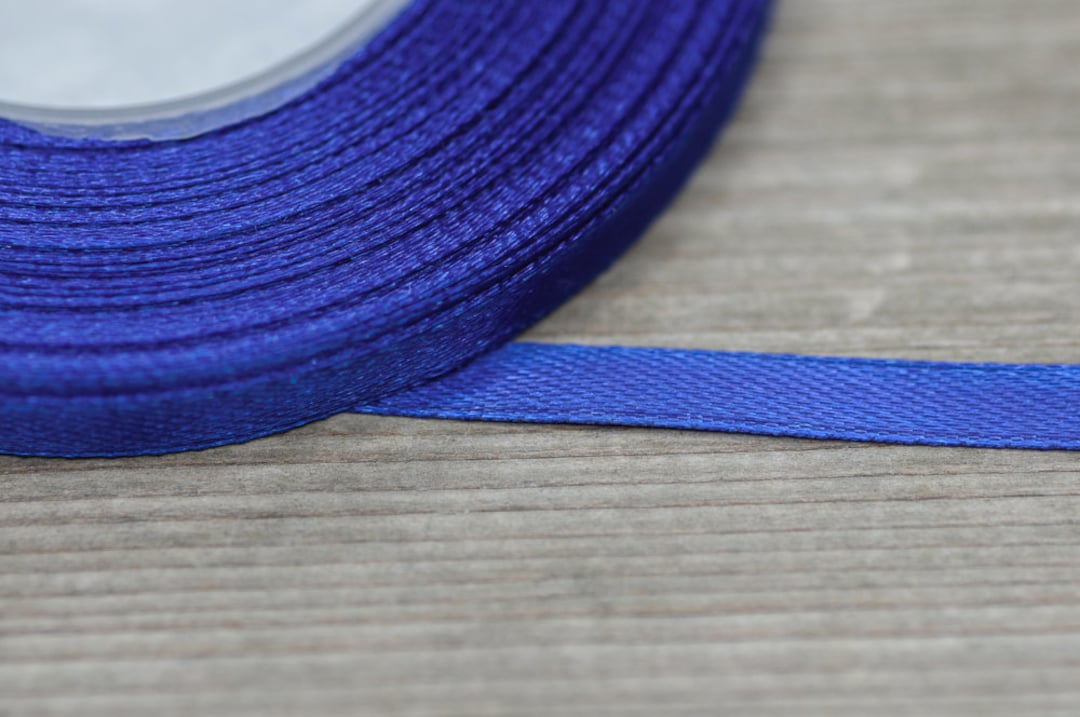 Royal Blue Satin Ribbon 6mm 35yards Wrapping Ribbon Bouquet Ribbon ...