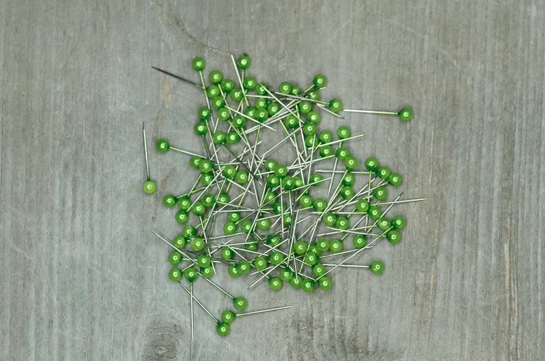 100pics Small 22mm Pins Hat Making Findings Boutonniere Pins Craft Supplies Green Corsage Pins Decorative Pins Wedding Bouquet Findings