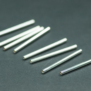 30mmx1.5mm Sterling Silver Tube Connector, Silver Jewelry Components, Small Silver Tube, Silver Supplies, Small Silver Jewelry Findings image 3