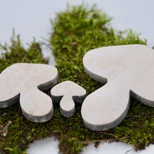 Formes de champignons en bois Mélange de 3 tailles, Ébauches de champignons artisanaux, Champignons en bois, Artisanat d’automne, Fournitures d’automne, Woodland Fal Decor, Bay Bolete