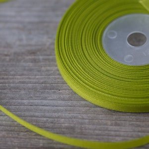 6 mm satijnen lint Glanzend olijfgroen lint Bruiloftsaanbod Bloemistlint Bruiloftsboeketlint Decoratief lint Cadeauverpakkingslinten