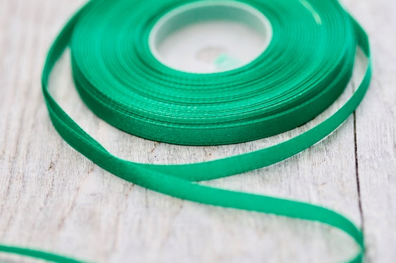 1 metre trim of Teal luxury Double Faced Satin Ribbon 6mm wide 1 metre trim of Teal luxury Double Faced Satin Ribbon 6mm wide