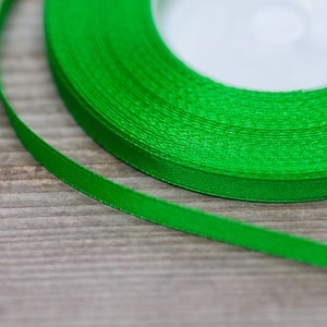 6 mm satijnen lint Heldergroen lint Bruiloftbenodigdheden Bloemistenlint Bruidsboeketlint Decoratief lint Cadeaupapier Lintbenodigdheden