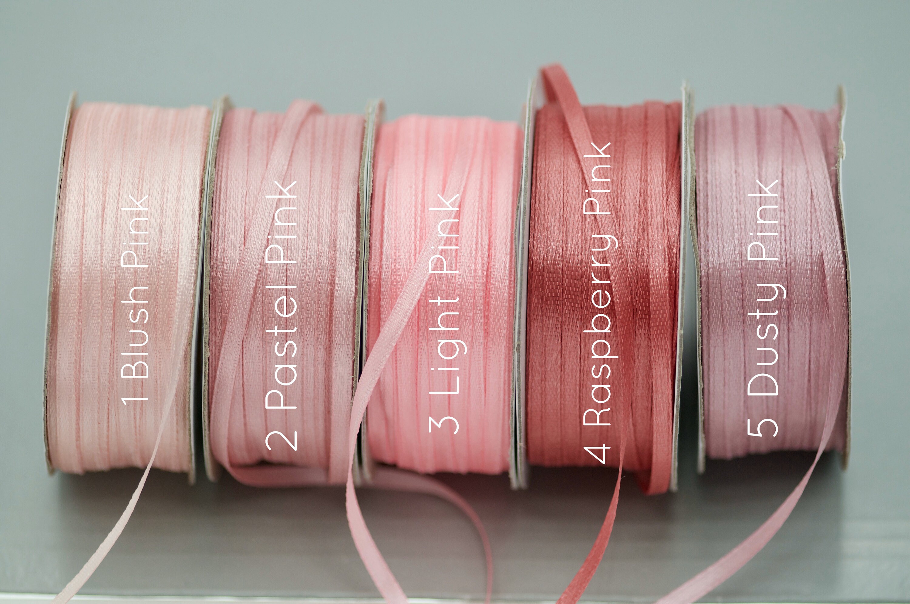 Blush Pink Ribbon 3mm Satin Ribbon 99.5 Yard Pink Skinny 