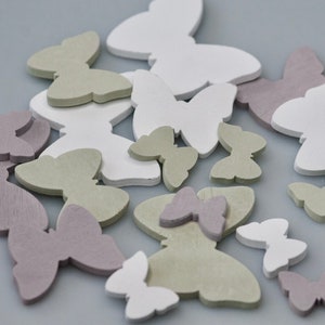 Wooden Butterfly Ornaments 18pics 3 colours mix, Natural Wood Butterfly, Rustic Wood Butterfly Decor, Summer Nature Craft Supplies