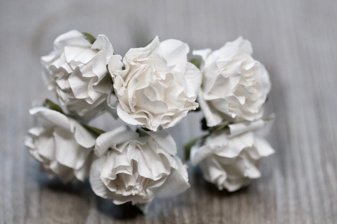 White Roses 4cm Fake White Flowers White Craft Roses Wreath Etsy