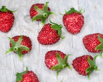 Large Strawberries Fake Fruit 4cm, 18pics Red Strawberry Artificial Fruit, Kitchen Home Decor, Plastic Fruit, Wreath Fruit, Bouquet Fruit