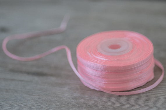 Soft Pink Ribbon 3mm Satin Ribbon 99.5 Yard Skinny Craft Ribbon Gift  Wrapping Ribbon Thin Florist Ribbon Pink Decorative Ribbon 