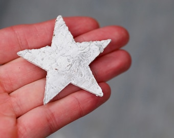 5cm Rustic Star Christmas Decorations Birch Bark Stars 10pics Xmas Home Decor Christmas Wreath Components Eco Friendly Wooden Xmas Ornaments