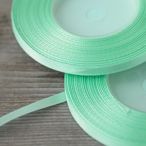 Aqua Green Ribbon 6mm Bloemist Lint Satijn Lint Bruiloft Lint Bouquet Ribbon Floral Supply Dun Lint Aqua Green Craft Ribbon