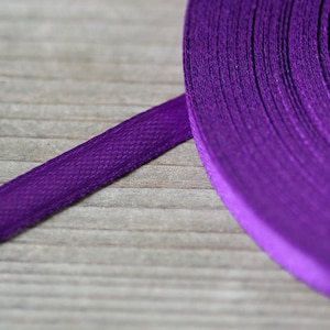 donkerpaars lint 6mm pruim lint satijn lint craft supply bruiloft lint decoratief lint boeket lint dun lint cadeau verpakking