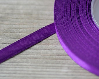 Dark Purple Ribbon 6mm Plum Ribbon Satin Ribbon Craft Supply Wedding Ribbon Decorative Ribbon Bouquet Ribbon Thin Ribbon Gift Wrapping