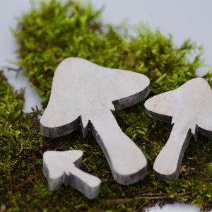 Formes de champignons en bois Mélange de 3 tailles, Ébauches de champignons artisanaux, Stoadstool de champignons en bois, Artisanat d’automne, Fournitures d’automne, Décor d’automne boisé