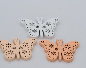 40 Ornamenti A Forma Di Farfalla In Legno Cavo Da Dipingere, 8 Stili Fai Da Te Ritagli Di Legno Grezzo Ornamenti Per Lavori Artigianali Da Appendere~p144599915
