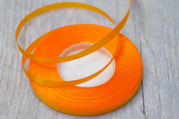 Orange Satin Poly Ribbon Craft Ribbon Florist Gift Wrap Sold Per Mtr UK